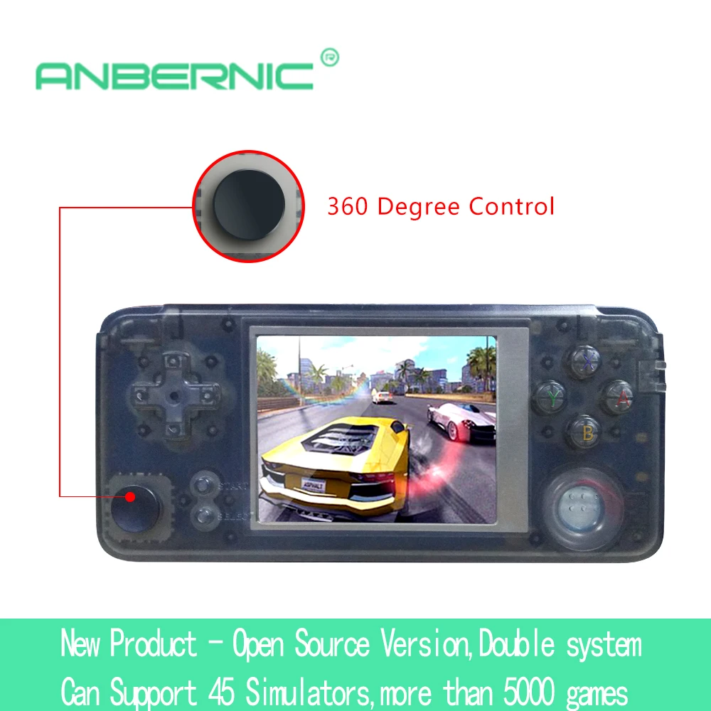 RS97 новая двойная система 32G видеоигры портативная игровая консоль Ретро игра плюс встроенные 3000 игры симуляторы 64 бит RS-97 портативный