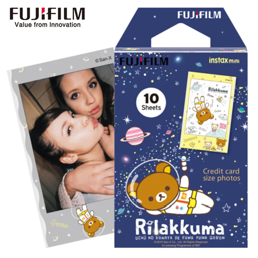 Оригинальный Fujifilm Instax Mini Fuji Film рилаккума для камер Мгновенной Печати 8 7 s 50 50i 90 25 dw