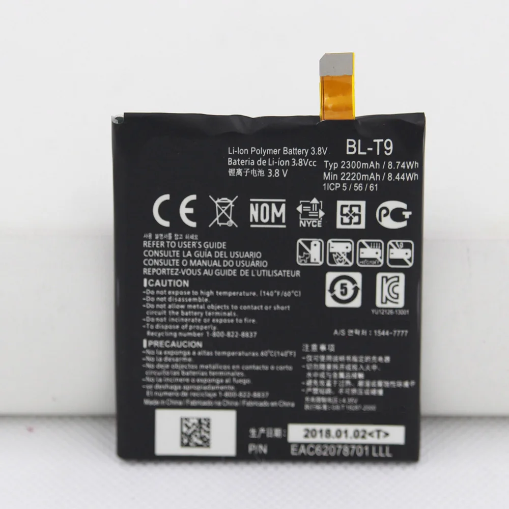 

20pcs/lot BL-T9 BLT9 Rechargeable Battery For LG Google Nexus 5 D820 D821