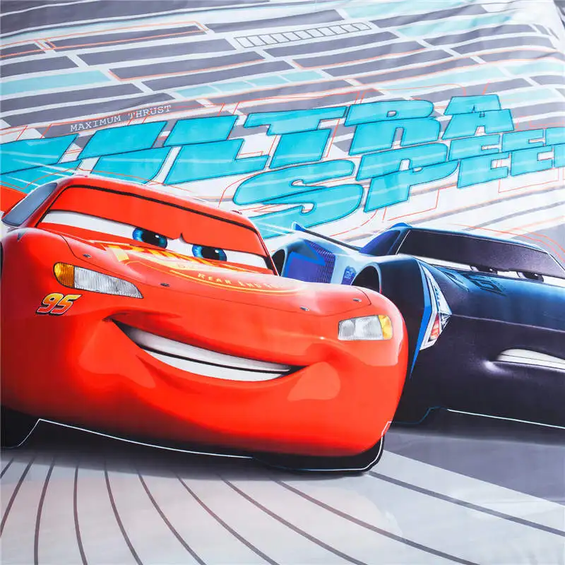 3D Mc Queen Cars Comforter постельные комплекты для детей декор спальни двухслойный