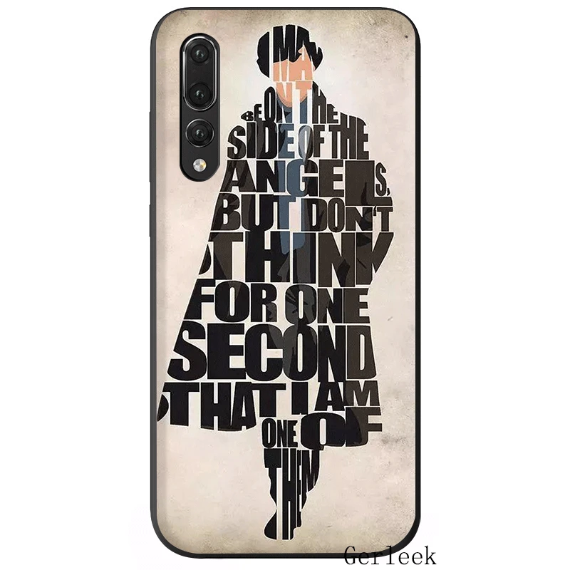 Черный мягкий ТПУ 221B Шерлок Холмс чехол для Huawei P8 P9 P10 Lite P20 Pro MINI 2015 2016 2017 P Smart Shell |