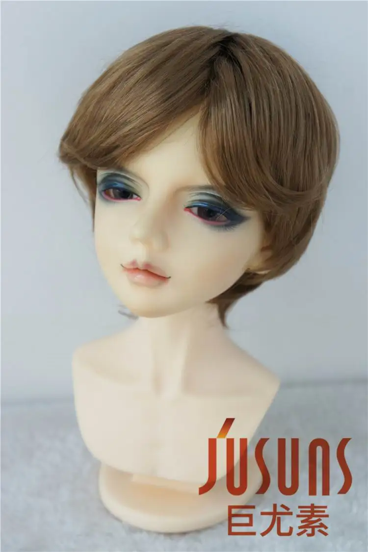 Size 8-9 Brown JD081 MSD SD BJD синтетический, мохеровый, для куклы парики 1/4 1/3 короткий парик модные кукольные волосы Размер 7-8 дюймов 8-9 дюймов кукольные аксессуары - Цвет: Size 8-9 Brown