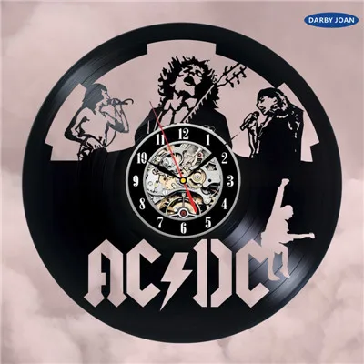AC/DC виниловые настенные часы домашний декор веселый подарок Художественный Декор 1" 30 см, настенные часы saat будильник reloj большие настенные часы duvar - Цвет: 5
