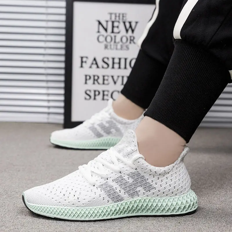 High Quality Men's Casual Shoes Summer Hollow Breathable Round Toe Mens Casual Sneakers Tide Wild Casual Lace Up Shoes