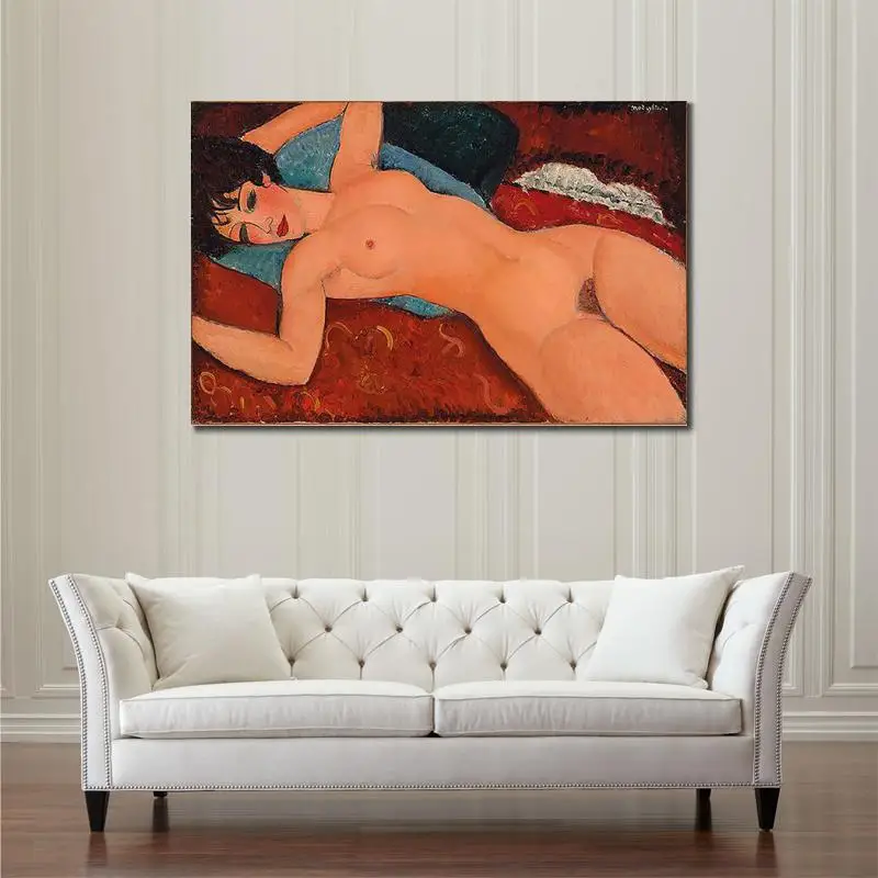 Рисунок картины женщины Картина маслом наклоняясь Amedeo Modigliani репродукция