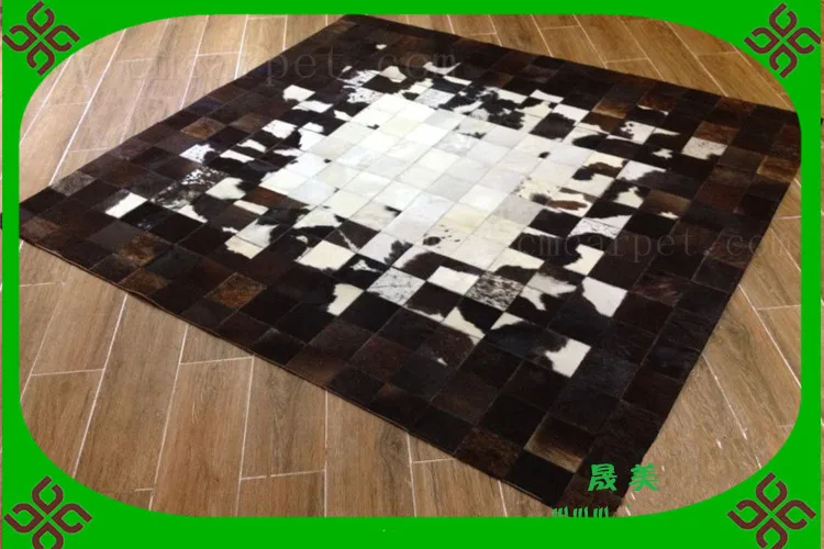 

2018 free delivery 100% natural cowhide cow leather rag rugs