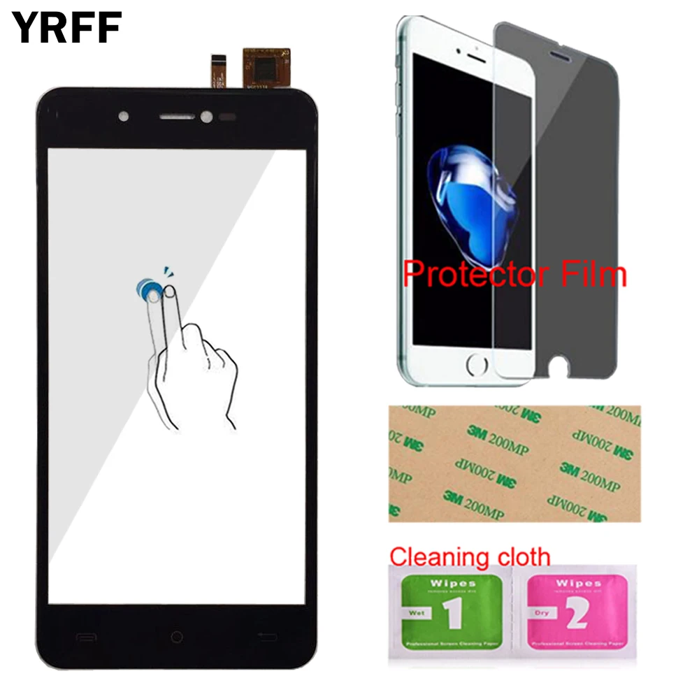 Black No Tools YRFF мобильный сенсорный экран для Cubot R9 Сенсорная панель Сенсорный экран дигитайзер Замена переднего стекла инструменты клей - Цвет: Black No Tools