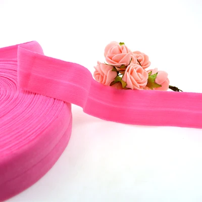 rose 406 1 ''(25 мм) галстук для волос, лента для плетения, эластичная лента, тесьма, твердый головной убор, ручная работа, сделай сам, украшения, поделки - Цвет: rose 406