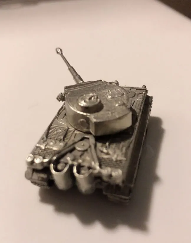 1/144 N масштаб белая медь полностью металлический Немецкий тигр тяжелый панцирный Танк готовая военная модель украшение Подарочная игрушка Коллекция