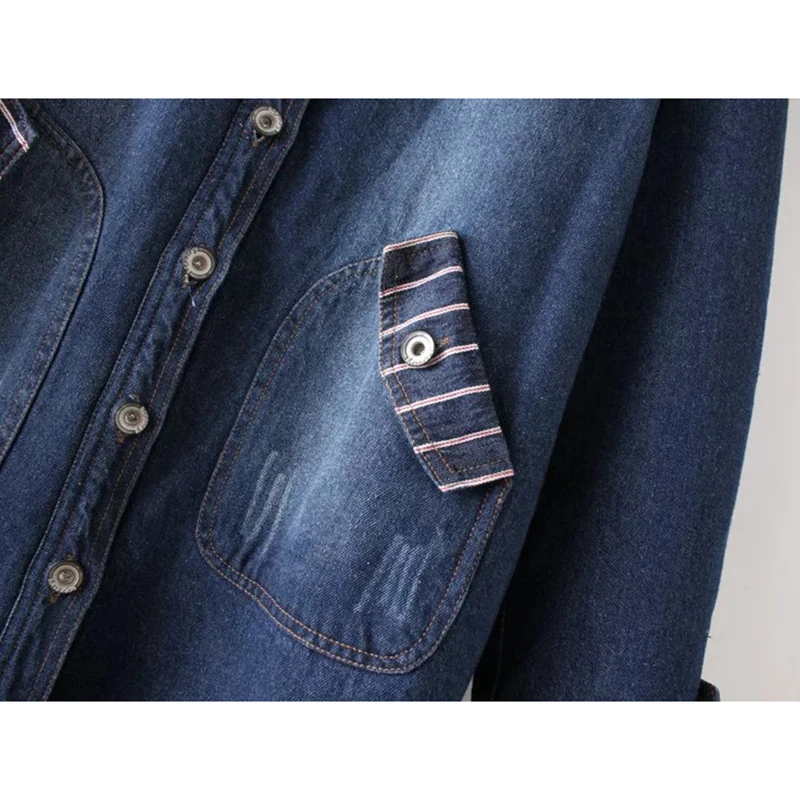 Женская джинсовая куртка повседневная однотонная хлопковая теплая с капюшоном