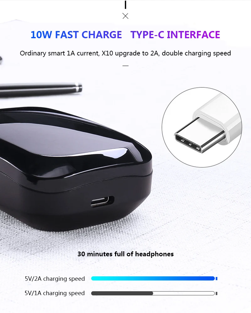 IPX7 водонепроницаемый 3000 мАч светодиодный дисплей Mitvaz X10 TWS Bluetooth V5.0 спортивные 3D стерео беспроводные наушники