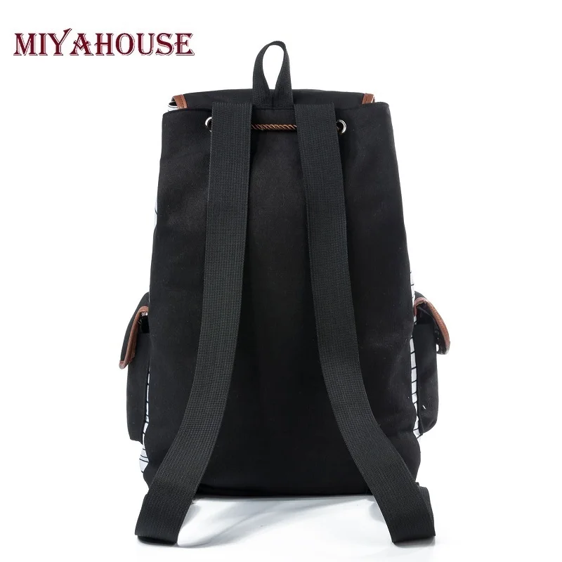 Miyahouse цветной повседневный рюкзак с принтом единорога, женский рюкзак на шнурке, стильный парусиновый рюкзак для путешествий для девочек, школьная сумка