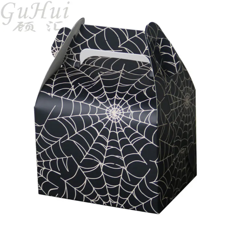 25pcs Halloween Spider Web Decoration Black White Cobweb Candy Box Baby Shower Birthday Party Supplies Gift Bag Kids Favor | Дом и сад