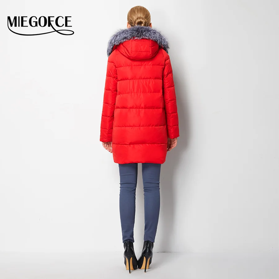 Новая Зимняя Коллекция MIEGOFCE 2016 Женский Зимний Пуховик Теплая Женская Парка с