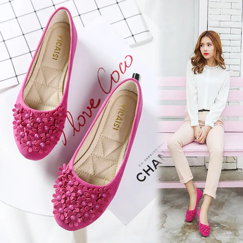 Женские туфли с круглым носком на плоской подошве размеры 34 43 6 цветов|shoes with red