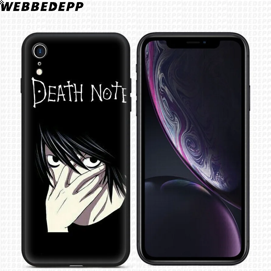 WEBBEDEPP Anime Death Note Soft Silicone Case for iPhone 11 Pro Xr Xs Max X or 10 8 7 6 6S Plus 5 5S SE |