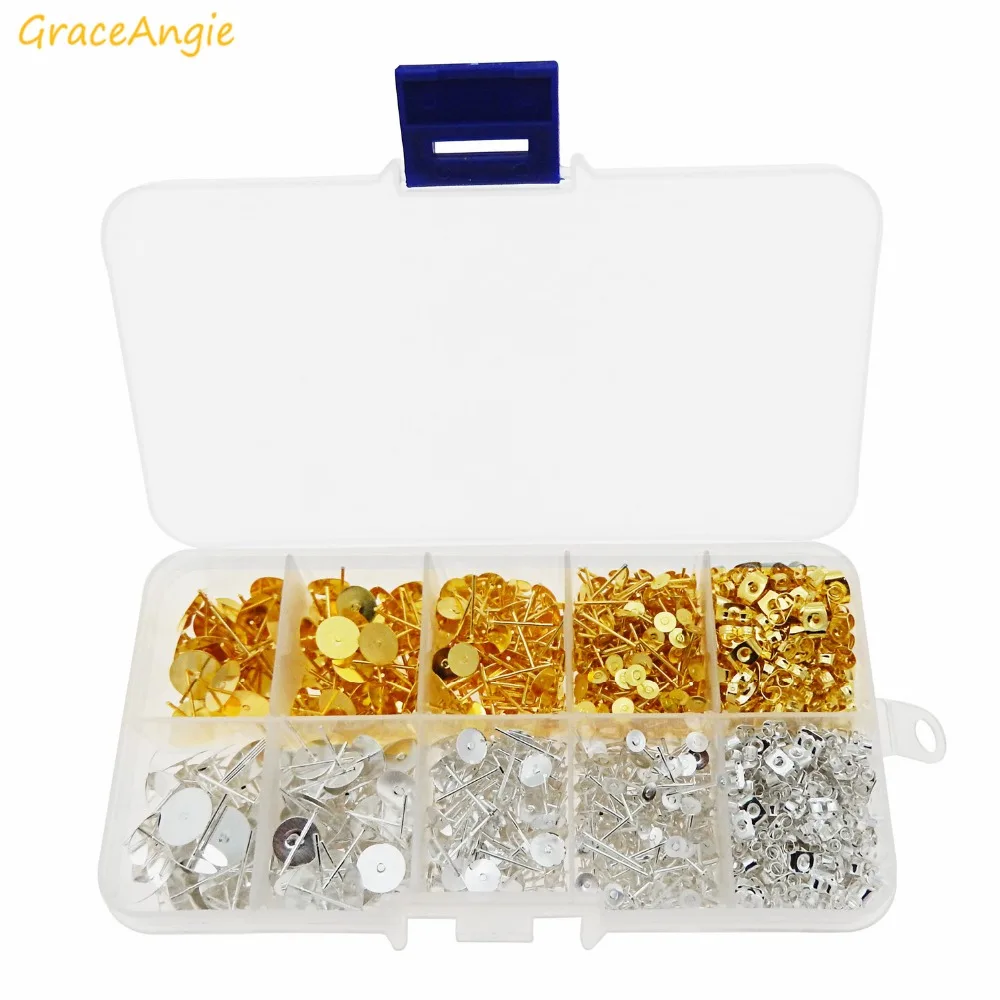 Серьги-гвоздики из нержавеющей стали с бабочкой 1600 шт./кор.