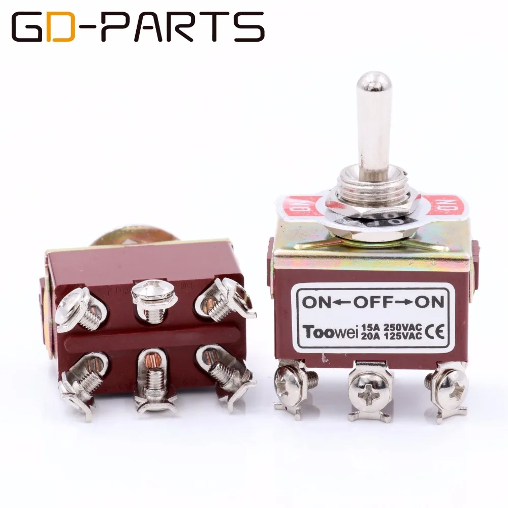 Переключатель DPDT переключатель ВКЛ./ВЫКЛ. выключатель питания переменного тока Hi