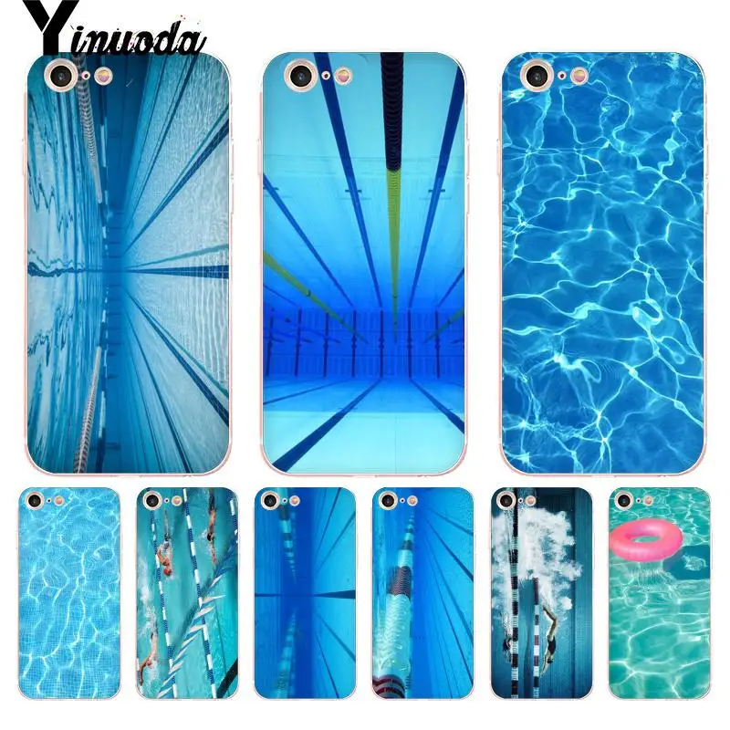 Милый чехол Yinuoda для плавательного бассейна аксессуары телефона iPhone 8 7 6 6S Plus X 5 5S SE
