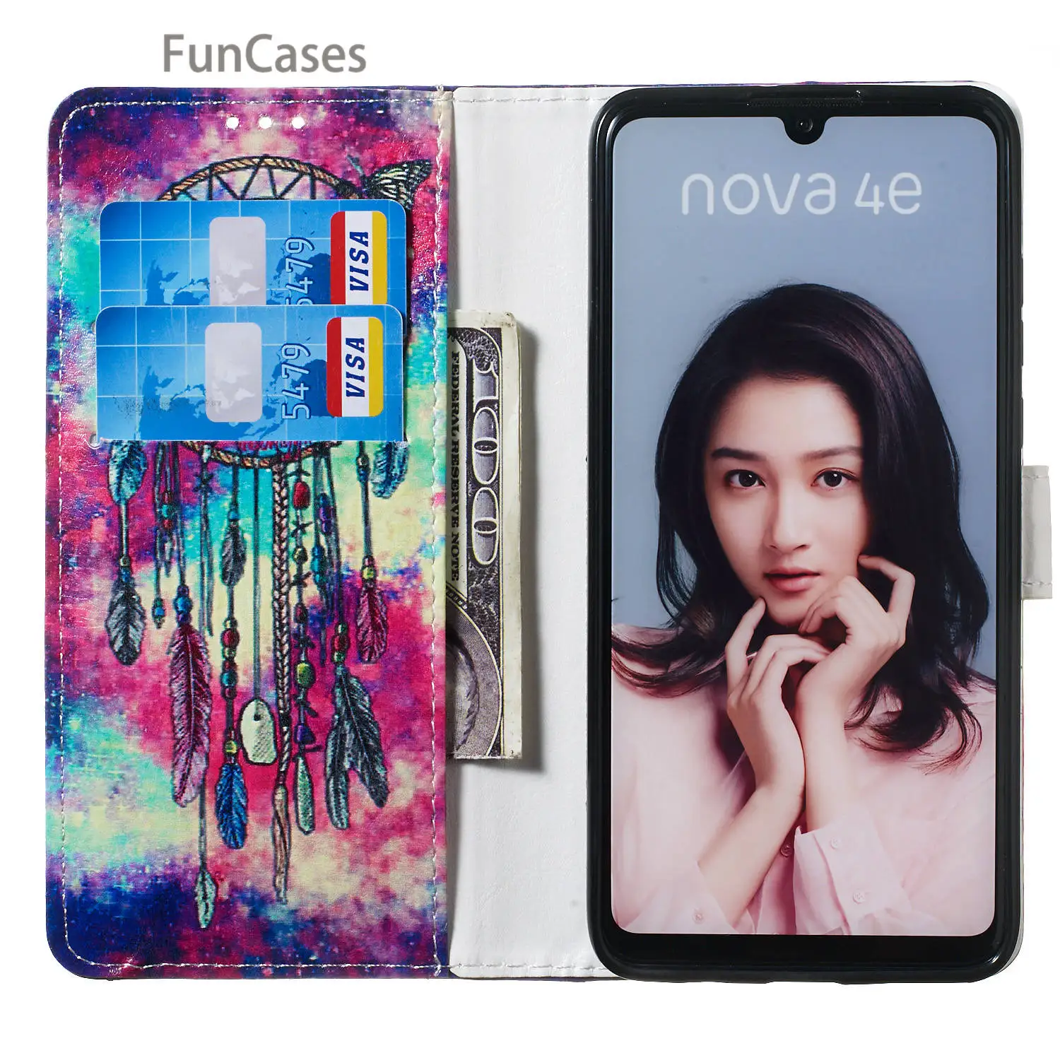 Чехол для смартфона с колокольчиками huawei P10 Lite Ascend Nova P30 Pro Honor 10 P8 2017 P9 откидной