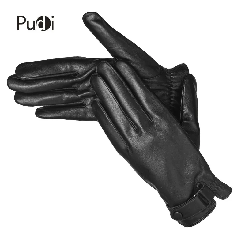 Мужские перчатки Pudi GL863 из натуральной кожи с натуральным мехом зима 2018 новые