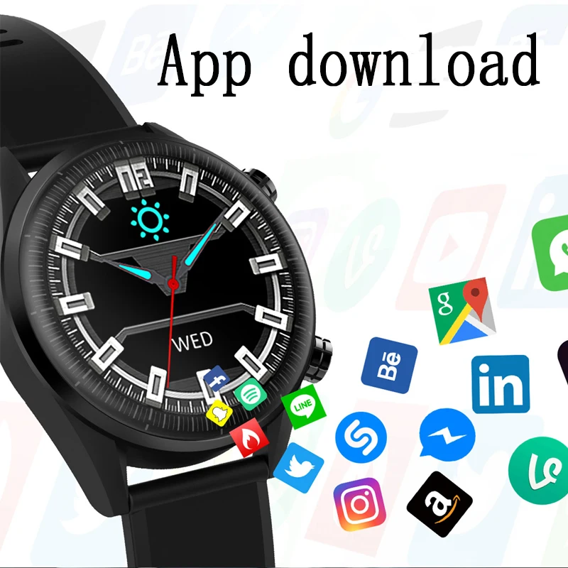 1 39 &quot400*400 Смарт часы звонки Android 7.1.1 GPS 620 мАч аккумулятор умные наручные сменный