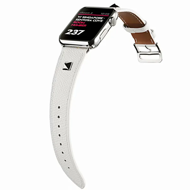 Новинка 2019 цветной кожаный Одноместный тур с логотипом Herme для Apple Watch 44 мм 40 42 38