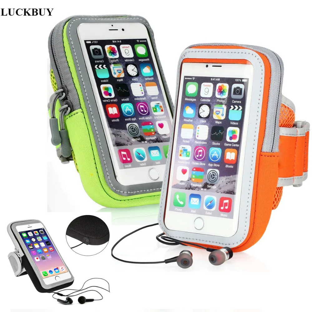 Спортивная повязка на руку для бега LUCKBUY с сенсорным дизайном чехол iphone7 6S 5S 7 Plus