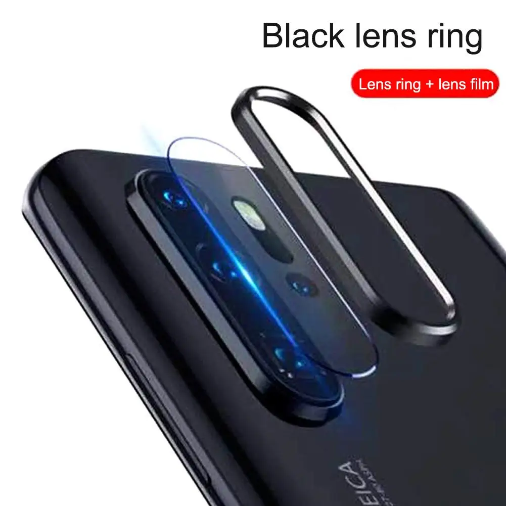 Защита для камеры из закаленного стекла для huawei P30 P30Pro, металлическое заднее кольцо для объектива камеры, защита от царапин, полное покрытие, круг