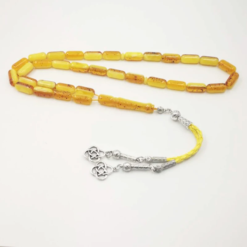 Мужской резиновый браслет Tasbih Ambers цветные четки мусульманский роскошный Tesbih 33