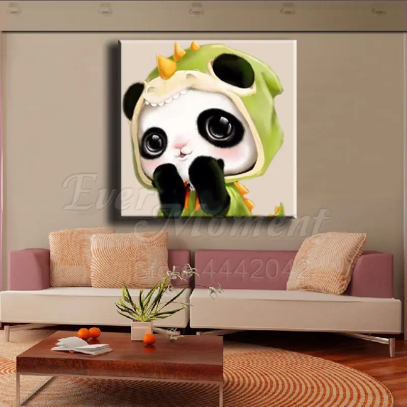 Алмазная живопись с пандой мультяшная картина мозаика полная выкладка алмазная
