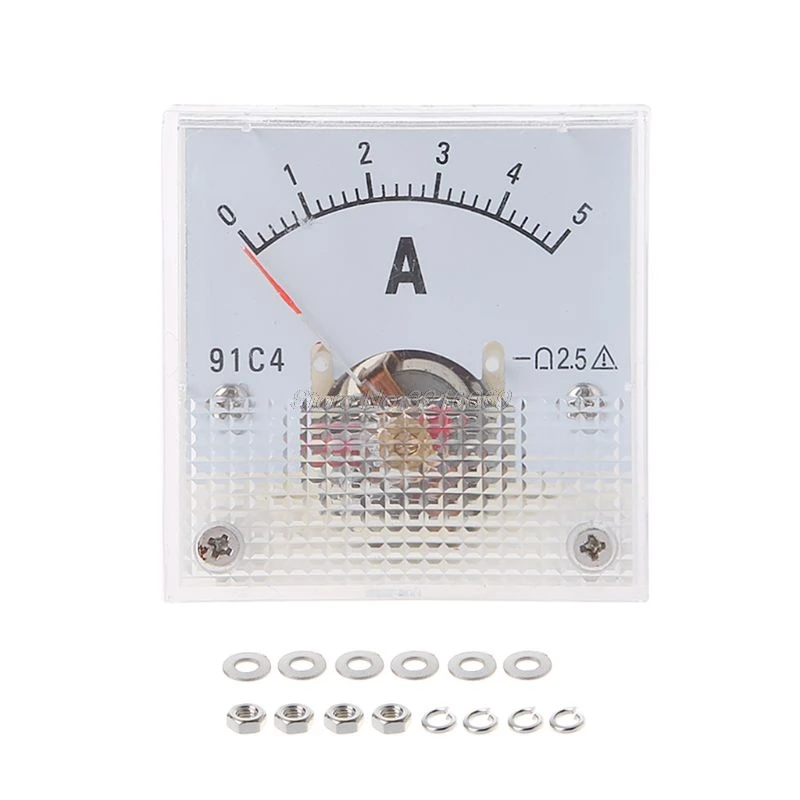 Класс 2,5 Точность DC 20mA 30mA 50mA 100mA 200mA 300mA 500mA 0-1A 2A 3A 5A 10A амперметр переменного тока аналоговые Панель Амперметр 91C4