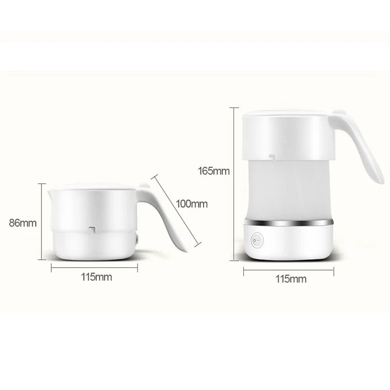 DMWD 0.5L Foldable Mini Electric Kettle 100V-250V Travel Portable Water Heater With 4 In 1 EU/US/UK/AU Plug Converter