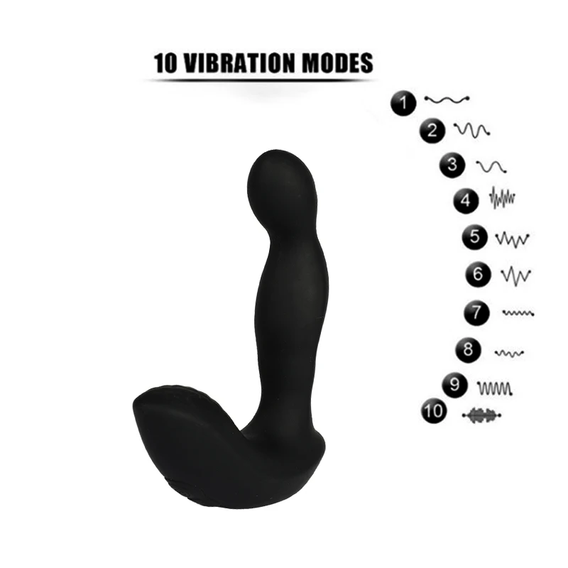 Массажер-вибратор для простаты с двойным мотором 10 режимов беспроводной