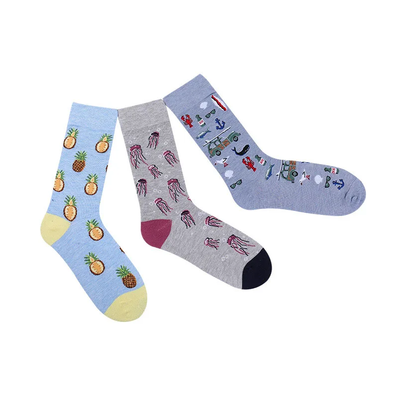 Персональные пары популярные скейтборд счастливые носки милый мультфильм