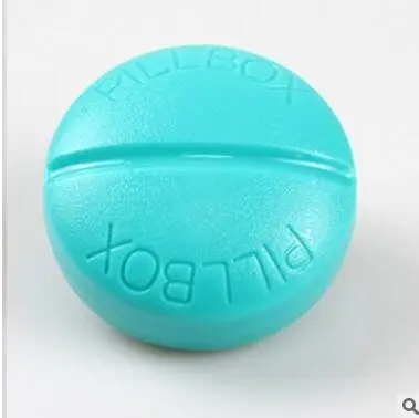 blue CUSHAWFAMILY Портативный 6/4 Слоты seal складной Pill случаях ювелирные изделия конфеты коробка для хранения Витамин Медицина Pill Box Дело контейнер - Цвет: blue