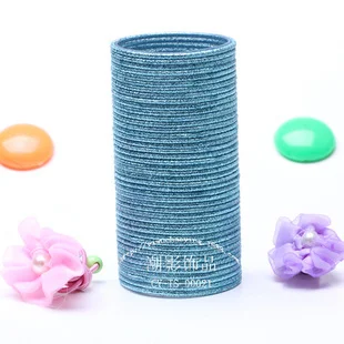 

Colorful hairband rope Bowknot is iron bead ponytail holder elastic hair band ties hair accessories ribbons HB02 200pcs/lot