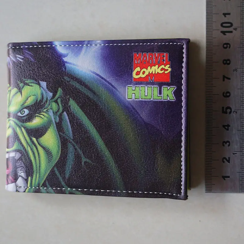 2018 Marvel The Hulk двухсторонние Портретные бумажники с логотипом кошелек Зеленый