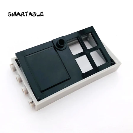 LGrey withblackdoor Умная оконная дверная рама 1x4x6 строительные блоки MOC части со стеклянными игрушками для детей дом совместим все бренды город 20 шт./лот - Цвет: LGrey withblackdoor