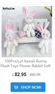2 шт./лот Kawaii Bunny 11 см мягкие плюшевые коричневые кролики детские игрушки Маленькая подвеска подарки на день рождения свадебные декорации вечеринок J00701