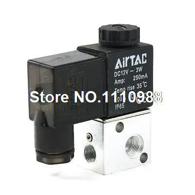 

1/8"PT Two Position Three Way Pneumatic Electromagnetic Valve DC 12V 250mA 3W