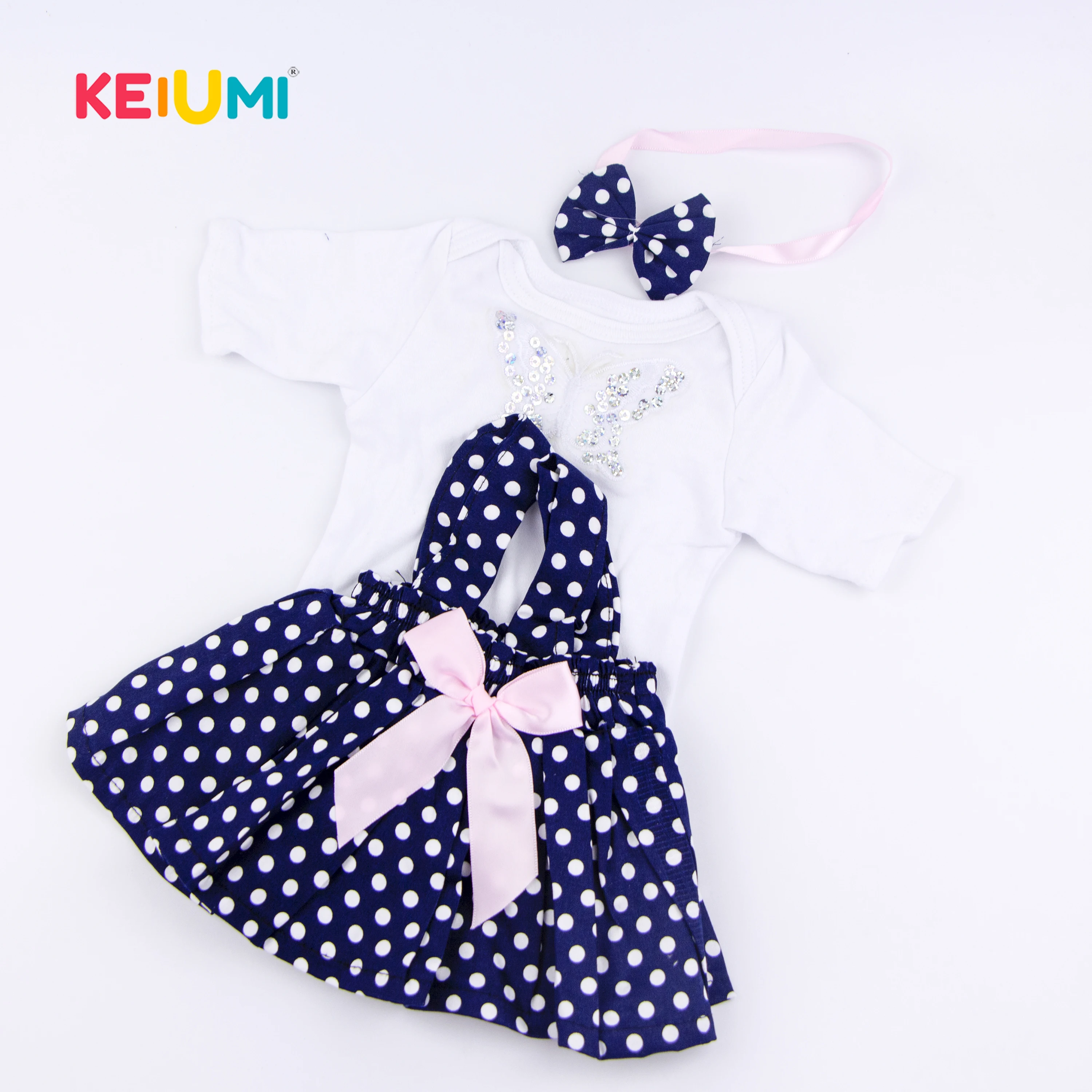 Модное платье для куклы KEIUMI девочек костюм 19-дюймовой куклы-младенца с