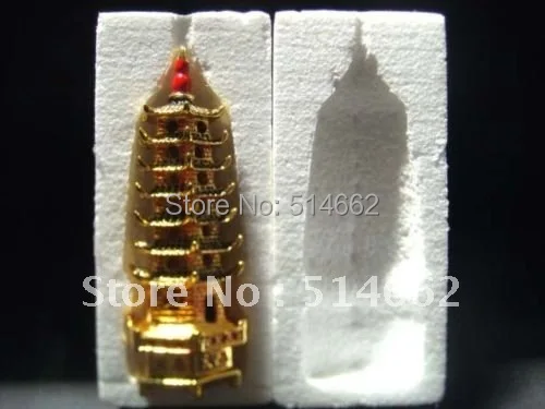 Золотая пластина из латуни Fengshui 6 дюймов венчанг десятиуровневая пагода|gold plating