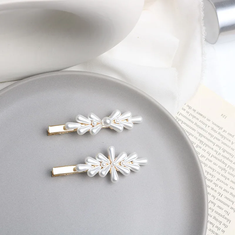 2019 новая корейская мода ретро полная жемчужная заколка сплав цветок из циркона