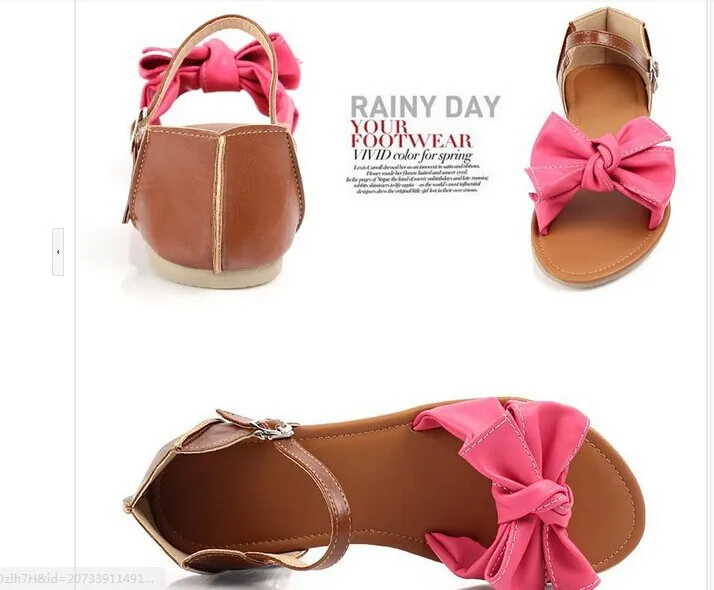 Женские сандалии с застежкой-бабочкой милые повседневные босоножки больших