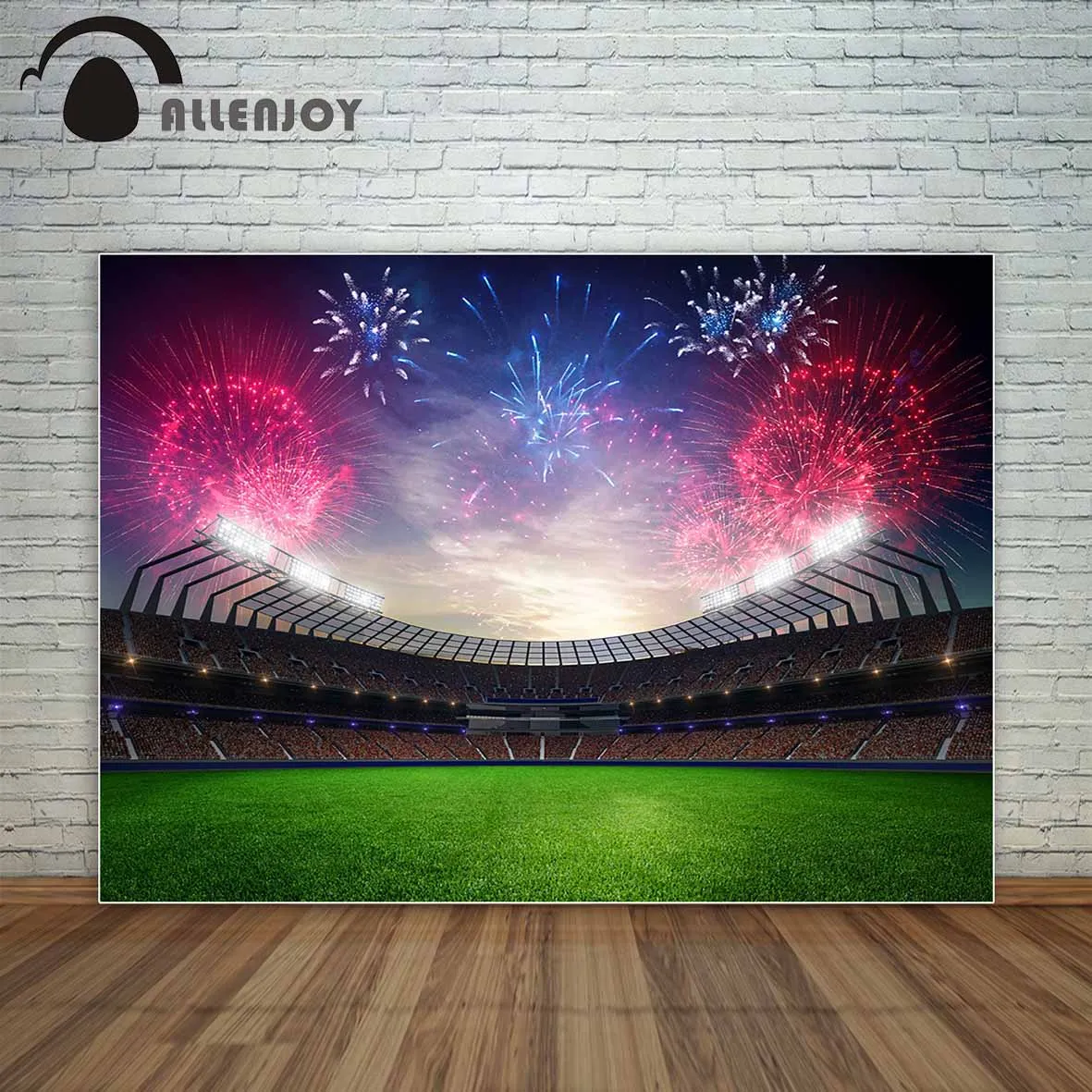 Allenjoy футбол Фотофон поле Фейерверк День рождения ребенка 2020 Новый год Свадьба