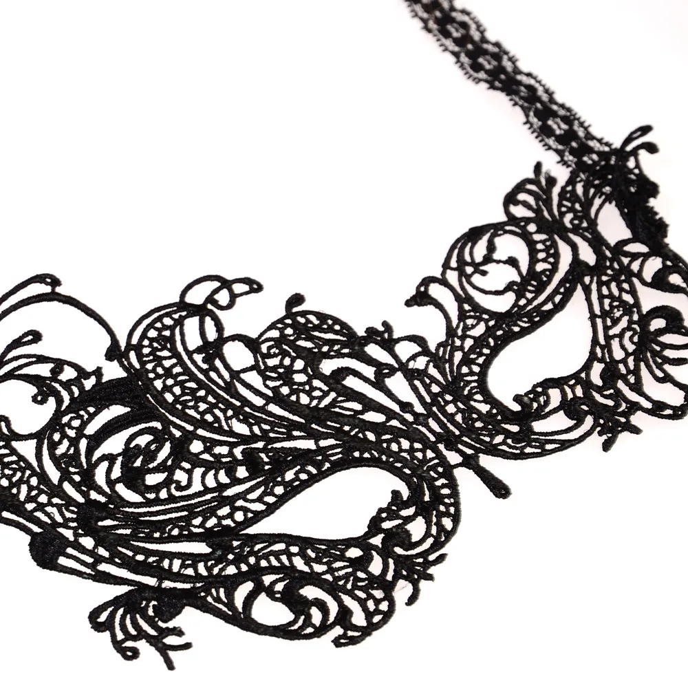 Маска под глаза черное сексуальное кружевное венецианское маскарадное Бальное