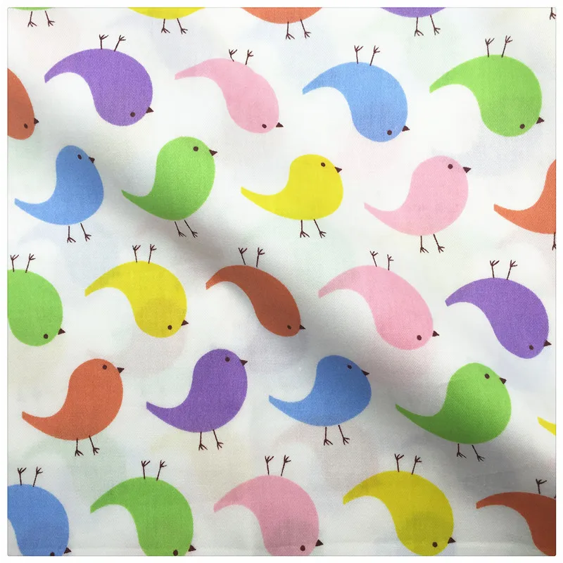 Цветная хлопковая ткань с птицами стеганое лоскутное шитье скрапбукинг домашний