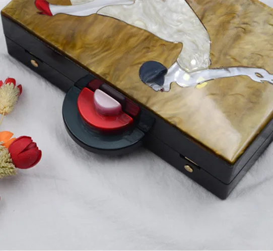 Новый брендовый модный кошелек женские винтажные сумки из акрила вечерние