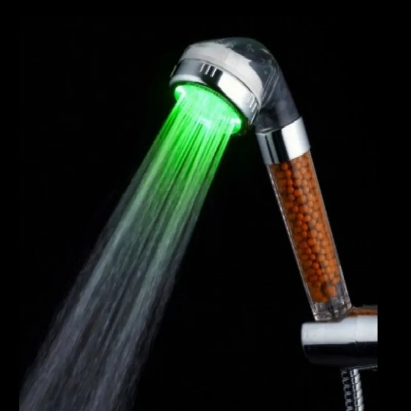 Бесплатная доставка светодиодный душевой душ изменяющий цвет автоматический